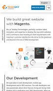 How tecksky.com looks like on a mobile device such as an iPhone.