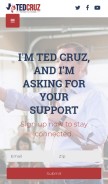 How tedcruz.org looks like on a mobile device such as an iPhone.