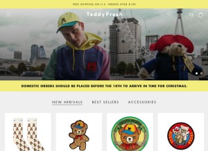 How teddyfresh.com looks like on a tablet such as an iPad.