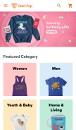 How teechip.com looks like on a mobile device such as an iPhone.