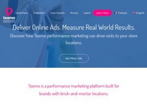 How teemo.co looks like on a tablet such as an iPad.