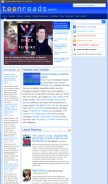 How teenreads.com looks like on a mobile device such as an iPhone.