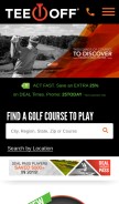 How teeoff.com looks like on a mobile device such as an iPhone.