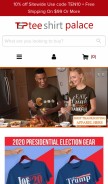 How teeshirtpalace.com looks like on a mobile device such as an iPhone.