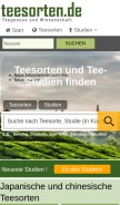 How teesorten.de looks like on a mobile device such as an iPhone.