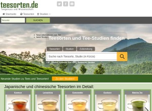 How teesorten.de looks like on a tablet such as an iPad.