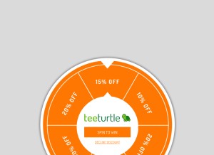 How teeturtle.com looks like on a tablet such as an iPad.