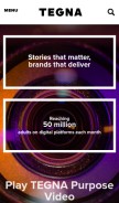 How tegna.com looks like on a mobile device such as an iPhone.
