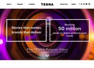 How tegna.com looks like on a tablet such as an iPad.