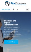 How tekstream.com looks like on a mobile device such as an iPhone.