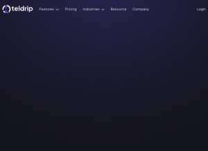 How teldrip.com looks like on a tablet such as an iPad.