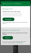 How telebec.com looks like on a mobile device such as an iPhone.