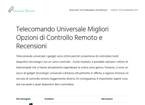 How telecomandouniversali.com looks like on a tablet such as an iPad.