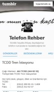 How telefonrehber.tumblr.com looks like on a mobile device such as an iPhone.