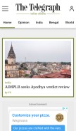 How telegraphindia.com looks like on a mobile device such as an iPhone.