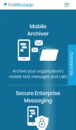How telemessage.com looks like on a mobile device such as an iPhone.