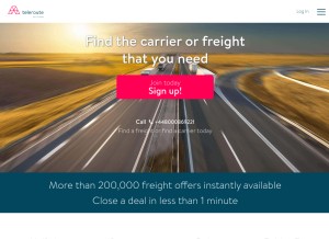 How teleroute.com looks like on a tablet such as an iPad.