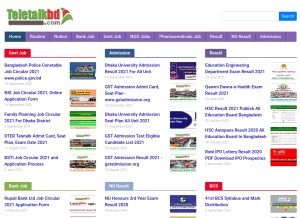 How teletalkbd.com looks like on a tablet such as an iPad.