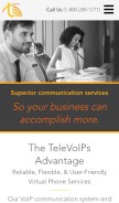 How televoips.com looks like on a mobile device such as an iPhone.