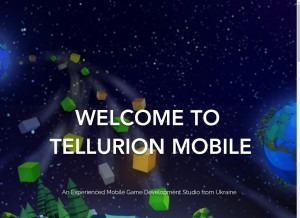 How tellurionmobile.com looks like on a tablet such as an iPad.