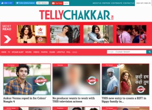 How tellychakkar.com looks like on a tablet such as an iPad.