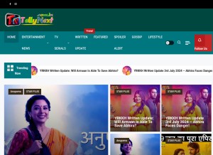 How tellynext.com.in looks like on a tablet such as an iPad.