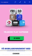 How telmore.dk looks like on a mobile device such as an iPhone.