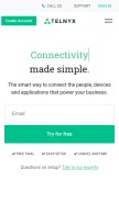 How telnyx.com looks like on a mobile device such as an iPhone.