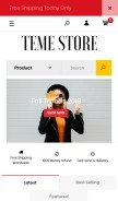 How temestore.com looks like on a mobile device such as an iPhone.