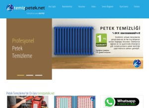 How temizpetek.net looks like on a tablet such as an iPad.