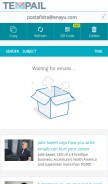 How tempail.com looks like on a mobile device such as an iPhone.