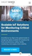 How tempalert.com looks like on a mobile device such as an iPhone.