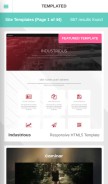 How templated.co looks like on a mobile device such as an iPhone.