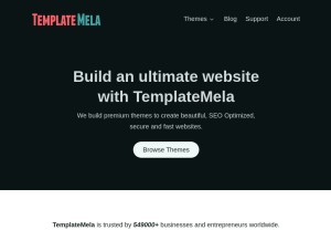 How templatemela.com looks like on a tablet such as an iPad.
