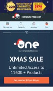 How templatemonster.com looks like on a mobile device such as an iPhone.