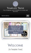 How templatetrove.com looks like on a mobile device such as an iPhone.