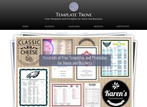 How templatetrove.com looks like on a tablet such as an iPad.