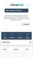 How tempmailgen.com looks like on a mobile device such as an iPhone.