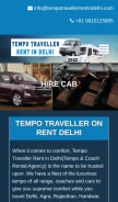 How tempotravellerrentindelhi.com looks like on a mobile device such as an iPhone.
