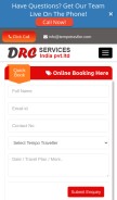 How tempotravller.com looks like on a mobile device such as an iPhone.