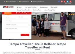 How tempotravller.com looks like on a tablet such as an iPad.