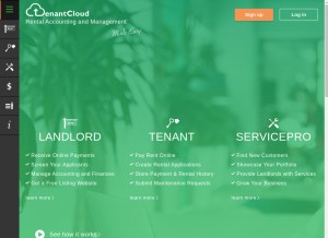 How tenantcloud.com looks like on a tablet such as an iPad.