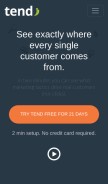 How tend.io looks like on a mobile device such as an iPhone.