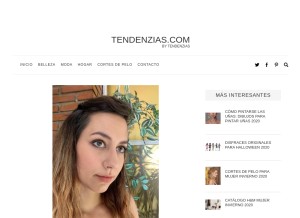 How tendenzias.com looks like on a tablet such as an iPad.