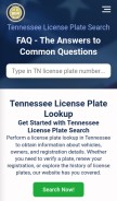 How tennesseelicenseplate.com looks like on a mobile device such as an iPhone.