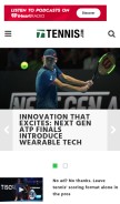 How tennis.com looks like on a mobile device such as an iPhone.