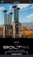 How teradek.com looks like on a mobile device such as an iPhone.