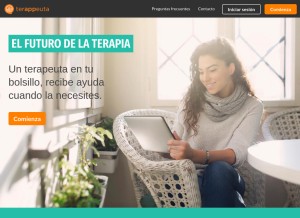 How terappeuta.com looks like on a tablet such as an iPad.
