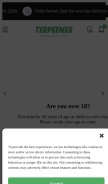 How terpeenes.com looks like on a mobile device such as an iPhone.