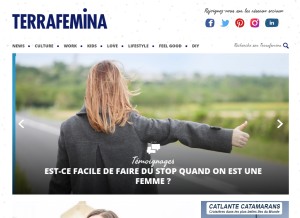 How terrafemina.com looks like on a tablet such as an iPad.